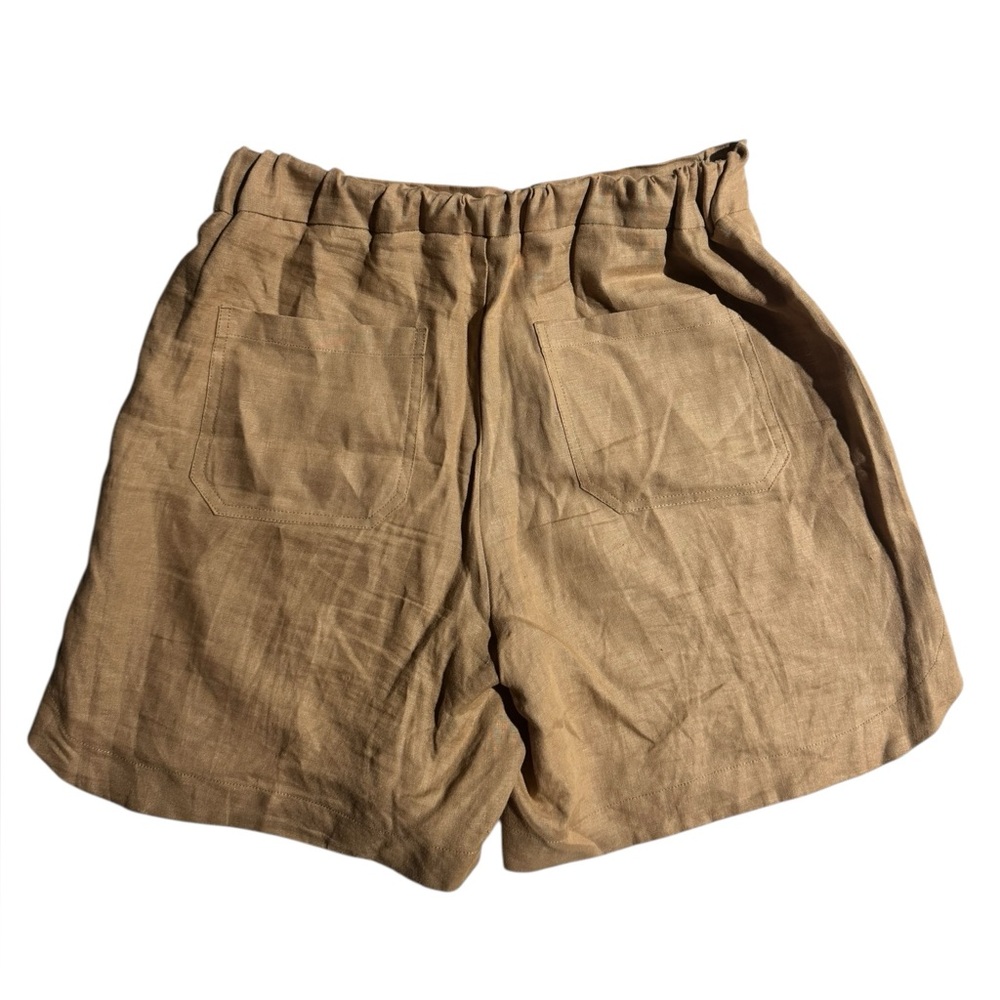 Anthropologie Vilagallo Linen Shorts Tan Size 40 or Size Large - Picture 2 of 6